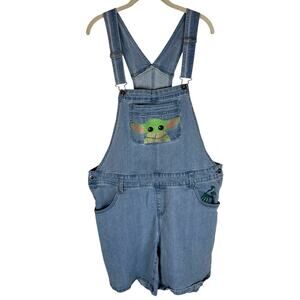 Her Universe Star Wars the Mandalorian the Child Denim Shortalls Size 2X